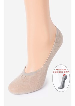 Marilyn beżowe stopki damskie z silikonem Cotton Anti-Slip, Kolor beżowy, Rozmiar 39-40, Marilyn ze sklepu Primodo w kategorii Skarpetki damskie - zdjęcie 184079686