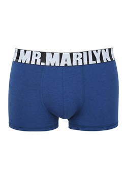 Marilyn Bokserki męskie klasyczne niebieskie z logowaną gumą Letters Boxer, Kolor niebieski, Rozmiar M, Marilyn ze sklepu Primodo w kategorii Majtki męskie - zdjęcie 184079957