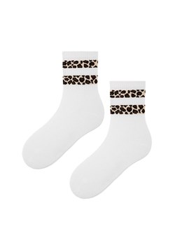 Marilyn Skarpetki damskie z panterkowym wzorem białe Panther Stripe, Kolor biały, Rozmiar 36-40, Marilyn ze sklepu Primodo w kategorii Skarpetki damskie - zdjęcie 184079959
