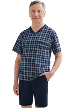 Krótka piżama męska Marek I 419 24, Kolor granatowy-wzór, Rozmiar 2XL, MARTEL ze sklepu Primodo w kategorii Piżamy męskie - zdjęcie 184080385