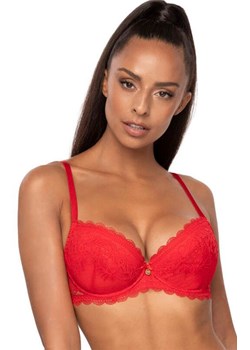 Biustonosz push-up czerwony Estelle M-0198/11/1, Kolor czerwony, Rozmiar 80E, Mat ze sklepu Primodo w kategorii Biustonosze - zdjęcie 184080646