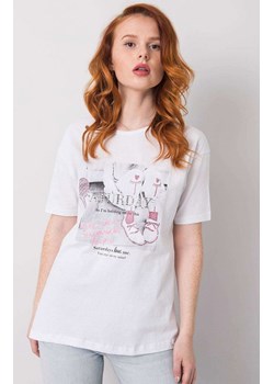 Biały t-shirt damski z nadrukiem HB-TS-3048.31P, Kolor biały, Rozmiar L, HiB ze sklepu Primodo w kategorii Bluzki damskie - zdjęcie 184081426