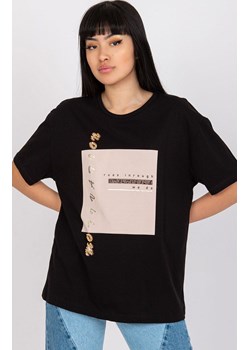Czarny t-shirt damski z nadrukiem HB-TS-3079.59, Kolor czarny, Rozmiar S, HiB ze sklepu Primodo w kategorii Bluzki damskie - zdjęcie 184081446