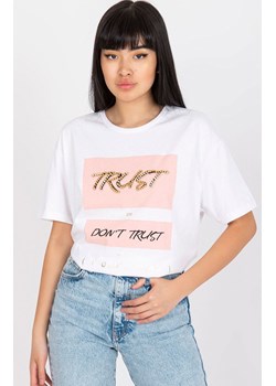 Biały t-shirt damski z nadrukiem HB-TS-3081.64P, Kolor biały, Rozmiar L, HiB ze sklepu Primodo w kategorii Bluzki damskie - zdjęcie 184081449