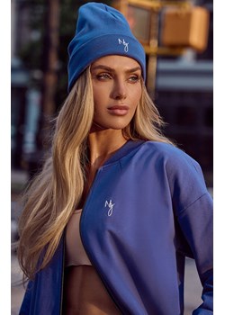 Czapka beanie z haftem MOE GIRL indygo M709, Kolor indygo, Rozmiar uniwersalny, MOE ze sklepu Primodo w kategorii Czapki zimowe damskie - zdjęcie 184082258