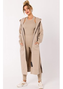 Bluza długa jak parka beżowa M729, Kolor beżowy, Rozmiar L/XL, MOE ze sklepu Primodo w kategorii Bluzy damskie - zdjęcie 184082528
