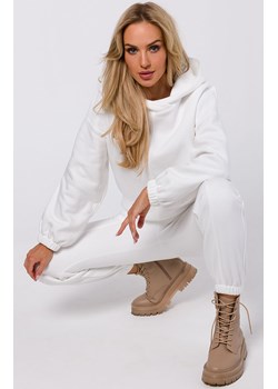 Bluza damska z kapturem ecru M759, Kolor ecru, Rozmiar L/XL, MOE ze sklepu Primodo w kategorii Bluzy damskie - zdjęcie 184082935