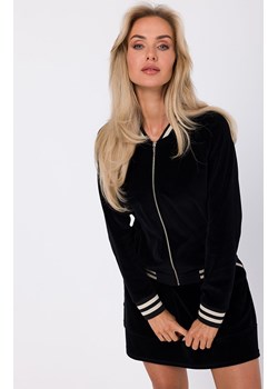 Bluza z ozdobnymi mankietami i stójką czarna M766, Kolor czarny, Rozmiar L, MOE ze sklepu Primodo w kategorii Bluzy damskie - zdjęcie 184083046