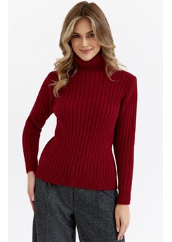 Sweter damski z golfem bordowy M771, Kolor bordowy, Rozmiar L/XL, MOE ze sklepu Primodo w kategorii Swetry damskie - zdjęcie 184083118
