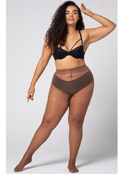 Gładkie rajstopy plus size damskie Charlotte 20 DEN, Kolor czarny (onyx), Rozmiar 5, Mona Queen Size ze sklepu Primodo w kategorii Rajstopy - zdjęcie 184085028