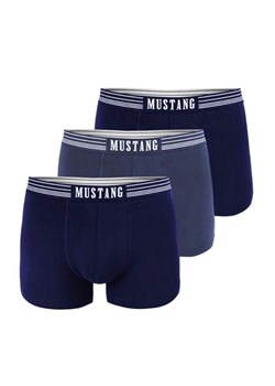 3-pack bokserki męskie granatowo-niebieskie 4046-1003 Retro, Kolor granatowo-niebieski, Rozmiar M, Mustang ze sklepu Primodo w kategorii Majtki męskie - zdjęcie 184085668