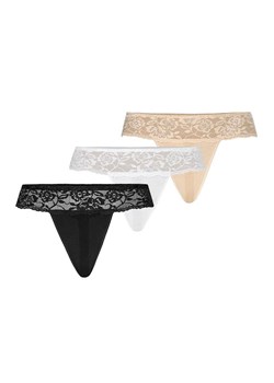Comfo stringi 318 3-pack, Kolor czarny-biały-beżowy, Rozmiar L, Teyli ze sklepu Primodo w kategorii Majtki damskie - zdjęcie 184092966