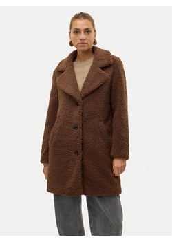 Vero Moda Kożuch Kylie Teddy 10289938 Brązowy Loose Fit ze sklepu MODIVO w kategorii Płaszcze damskie - zdjęcie 184098165