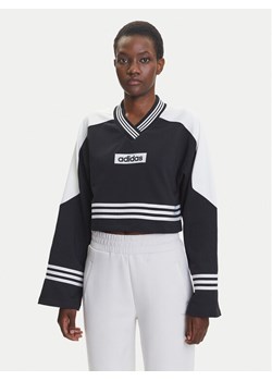 adidas Bluza Blocking JW7273 Czarny Loose Fit ze sklepu MODIVO w kategorii Bluzy damskie - zdjęcie 184098168