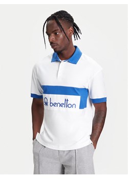 United Colors Of Benetton Polo 3MCYU301U Biały Regular Fit ze sklepu MODIVO w kategorii T-shirty męskie - zdjęcie 184098215