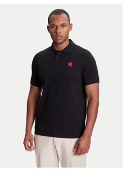 KARL LAGERFELD Polo 745022 553231 Czarny Regular Fit ze sklepu MODIVO w kategorii T-shirty męskie - zdjęcie 184098348