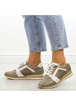 Złote sneakersy damskie, półbuty M.Daszyński 2169-4 ze sklepu suzana.pl w kategorii Buty sportowe damskie - zdjęcie 184099787