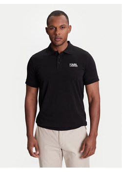KARL LAGERFELD Polo 745088 553235 Czarny Regular Fit ze sklepu MODIVO w kategorii T-shirty męskie - zdjęcie 184100738