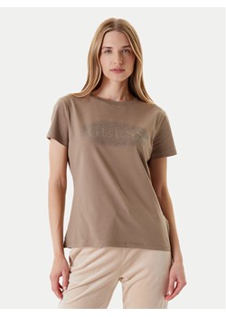 Guess T-Shirt V5YI08 J1314 Brązowy Regular Fit ze sklepu MODIVO w kategorii Bluzki damskie - zdjęcie 184103299