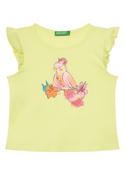 United Colors Of Benetton T-Shirt 3I1XG10JK Żółty Regular Fit ze sklepu MODIVO w kategorii Bluzki dziewczęce - zdjęcie 184103325