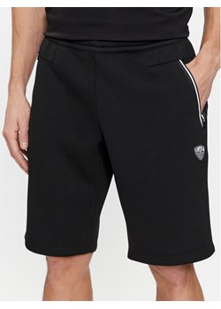 EA7 Emporio Armani Szorty sportowe 8NPS08 PJ4EZ 1200 Czarny Regular Fit ze sklepu MODIVO w kategorii Spodenki męskie - zdjęcie 184103375