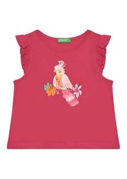 United Colors Of Benetton T-Shirt 3I1XG10JK Różowy Regular Fit ze sklepu MODIVO w kategorii Bluzki dziewczęce - zdjęcie 184103395