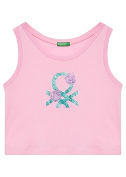 United Colors Of Benetton Top 3I1XCH01Z Różowy Relaxed Fit ze sklepu MODIVO w kategorii Bluzki dziewczęce - zdjęcie 184103415