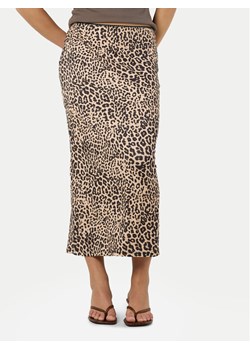 Noisy May Spódnica midi Avery 27034322 Brązowy Slim Fit ze sklepu MODIVO w kategorii Spódnice - zdjęcie 184103506