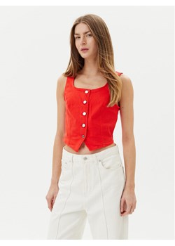 Vero Moda Kamizelka Wild Alinia 10323777 Czerwony Slim Fit ze sklepu MODIVO w kategorii Kamizelki damskie - zdjęcie 184103516