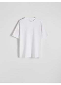 Reserved - Bawełniany t-shirt boxy - biały ze sklepu Reserved w kategorii T-shirty męskie - zdjęcie 184105009