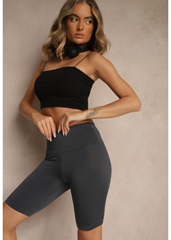 Granatowe Szorty Typu Kolarki High Waist Nalareine ze sklepu renee.pl w kategorii Szorty - zdjęcie 184107206