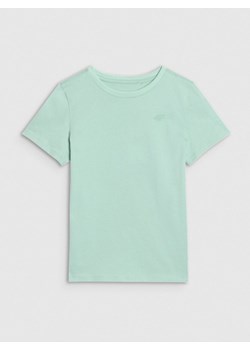 Dziewczęcy t-shirt basic 4F 4FJWSS25TTSHF2177 - zielony - id: 286677 - marki 4f Junior - 184107379 Dziewczęcy t-shirt basic 4F 4FJWSS25TTSHF2177 - zielony ze sklepu Sportstylestory.com w kategorii Bluzki dziewczęce - zdjęcie 184107379