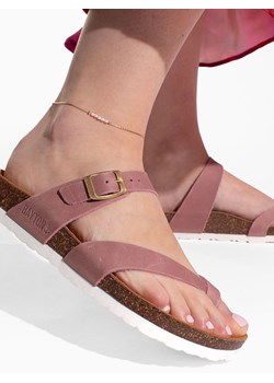 BAYTON Skórzane japonki &quot;Diane&quot; w kolorze szaroróżowym ze sklepu Limango Polska w kategorii Klapki damskie - zdjęcie 184108855