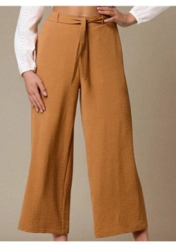Sinsay - Spodnie wide leg z wiązaniem - żółty ze sklepu Sinsay w kategorii Spodnie damskie - zdjęcie 184109637