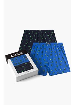 Atlantic 2-pack bokserki męskie luźne 2MBH-006-GRA/NIEC, Kolor niebiesko-granatowy, Rozmiar M, ATLANTIC ze sklepu Intymna w kategorii Majtki męskie - zdjęcie 184111738