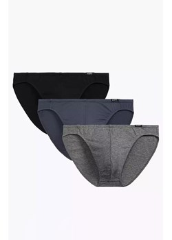 3-pack slipy męskie mini 3BMP-230-CZA/SZM/GRF, Kolor czarno-szary, Rozmiar M, ATLANTIC ze sklepu Intymna w kategorii Majtki męskie - zdjęcie 184111846