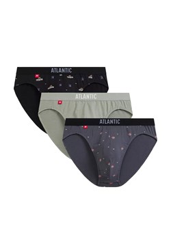 Atlantic 3-pack slipy męskie Sport 3MP-194-CZA/ZIEJ/GRF, Kolor multicolour, Rozmiar S, ATLANTIC ze sklepu Intymna w kategorii Majtki męskie - zdjęcie 184112038