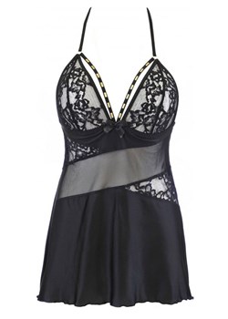 Czarna koszulka nocna babydoll V-10479, Kolor czarny, Rozmiar M, Axami ze sklepu Intymna w kategorii Koszule nocne - zdjęcie 184113507