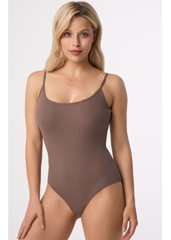 Body damskie na ramiączkach kakaowe Tia, Kolor kakao, Rozmiar S, Babell ze sklepu Intymna w kategorii Body damskie - zdjęcie 184114339
