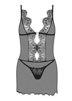 Tiulowa koszulka z koronką Davina chemise, Kolor czarny, Rozmiar S/M, Beauty Night ze sklepu Intymna w kategorii Koszule nocne - zdjęcie 184114436