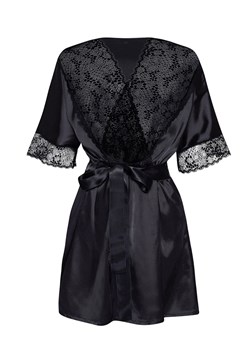 Delight dressing gown satynowy szlafrok, Kolor czarny, Rozmiar S/M, Beauty Night ze sklepu Intymna w kategorii Szlafroki damskie - zdjęcie 184114446