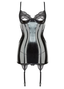 Marilyn chemise koszulka z paskami do pończoch, Kolor czarny, Rozmiar S/M, Beauty Night ze sklepu Intymna w kategorii Koszule nocne - zdjęcie 184114646