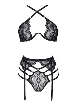 Natasha komplet 3-częściowy, Kolor czarny, Rozmiar L/XL, Beauty Night ze sklepu Intymna w kategorii Komplety bielizny damskiej - zdjęcie 184114676