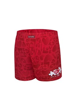 Męskie bokserki na walentynki luźne You &amp; me 2 015/09, Kolor czerwony, Rozmiar S, Cornette ze sklepu Intymna w kategorii Majtki męskie - zdjęcie 184116835
