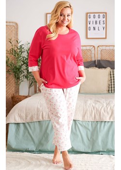 Doctor Nap bawełniana piżama plus size PB.5279, Kolor różowy-wzór, Rozmiar L, Doctor Nap ze sklepu Intymna w kategorii Piżamy damskie - zdjęcie 184117875