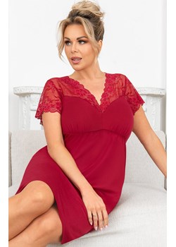 Damska koszula nocna plus size bordowa Livia, Kolor bordowy, Rozmiar 3XL, Donna ze sklepu Intymna w kategorii Koszule nocne - zdjęcie 184118725