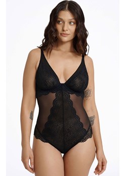 Czarne zmysłowe body Kim 41076-61X, Kolor czarny, Rozmiar S, Esotiq ze sklepu Intymna w kategorii Body damskie - zdjęcie 184120759