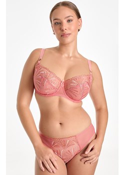 Biustonosz koronkowy miękki soft Natali flamingo B161, Kolor flamingo, Rozmiar 65E, Ewa Bien ze sklepu Intymna w kategorii Biustonosze - zdjęcie 184122255