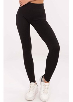 Czarne legginsy z wysokim stanem LK-LG-509901.49, Kolor czarny, Rozmiar 42, Lakerta ze sklepu Intymna w kategorii Spodnie damskie - zdjęcie 184123207