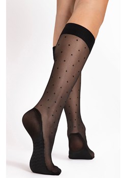 Fiore podkolanówkami z efektem masażu DOTS MASSAGE 20 DEN, Kolor czarny, Rozmiar uniwersalny, Fiore ze sklepu Intymna w kategorii Skarpetki damskie - zdjęcie 184123477